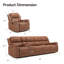 Ensemble de sofas inclinables modernes 3 pièces avec porte-gobelets et rangement-225584425