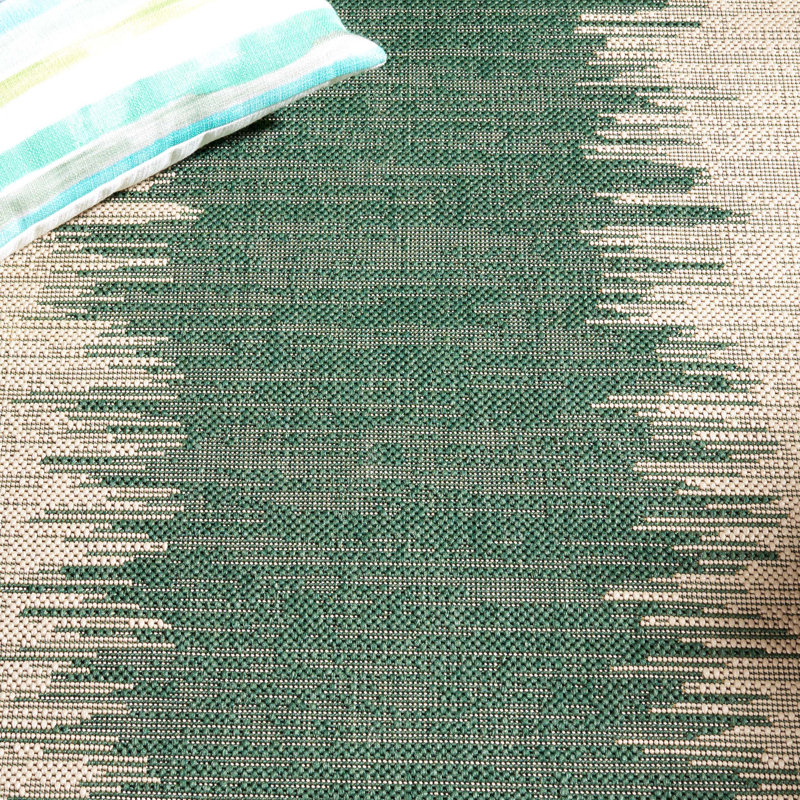 Courtyard Performance Striped Indoor/Outdoor Area Rug, Rectangle 6'7" x 9'6"