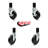 4-Piece Hard Rubber Caster Set