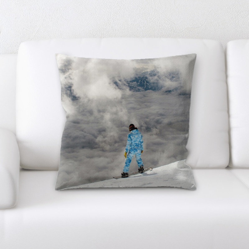 Coussin décoratif à snowboard