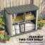 Boîte de rangement d'extérieur 127 gallons, boîte de rangement en plastique brun clair