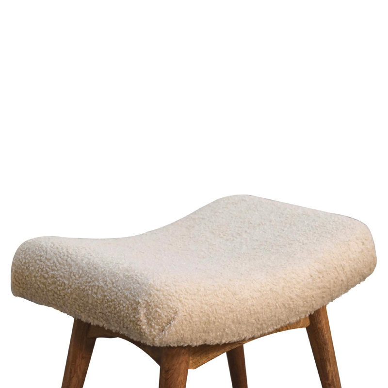 Cotton Blend Upholstered Bench