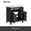 Meuble-lavabo de 30 po avec lavabo en céramique, armoire de salle de bain simple noire moderne avec 2 portes et une tablette, portes à fermeture douce-1871496129