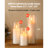Pillar Candles and Glass Vases Set 36 Pcs, Clear Cylinder Hurricane Candle Holders for Wedding Centerpieces, Tall Vase for Table Decor, Wedding Party, Thanksgiving,White (2.56" x 4.7",5.9",7.9")-616019813-616019818