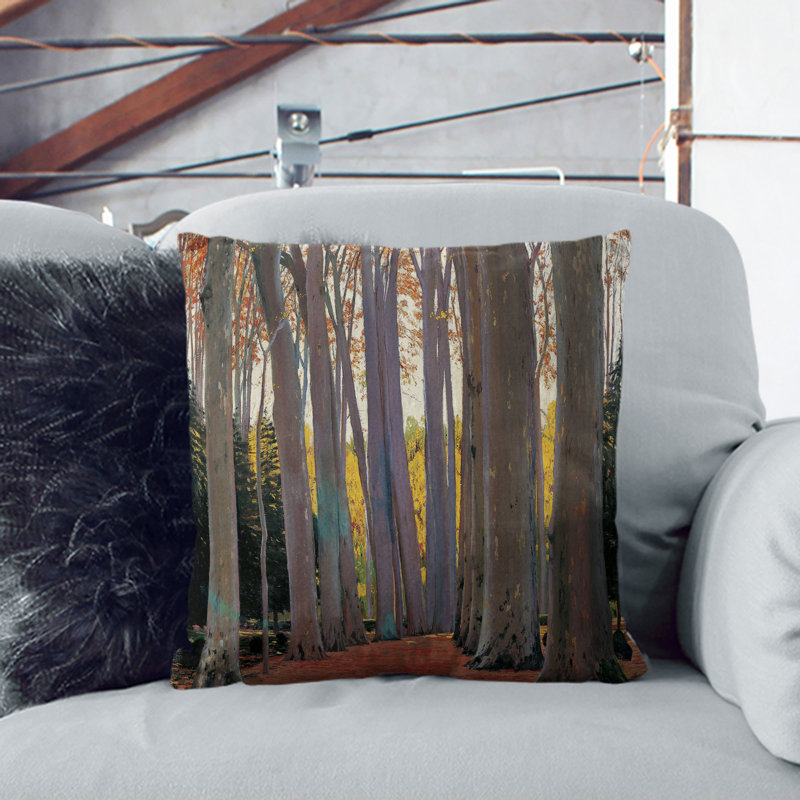 Avenue Of Plane Trees Square Throw Cushion, 55cm H x 55cm W x 20cm D