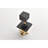 3/4" Cast Metal Extra High Flow Shower Valve - Volume Control, Brass Handle, Matt Black Exterior Adjustable Flow, Black, Product