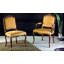 Solid Wood Side Chair in Gold