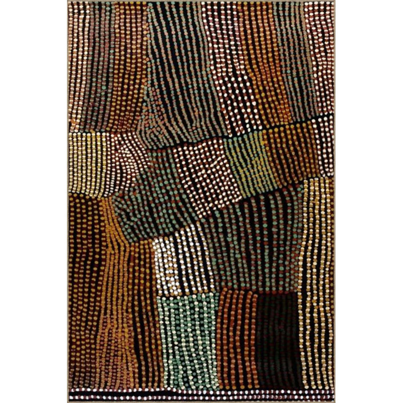 Mixed Color Spring Flowing Themed Decorative Washable Carpet Miravip9045, Rectangle 3'4" x 6'7"
