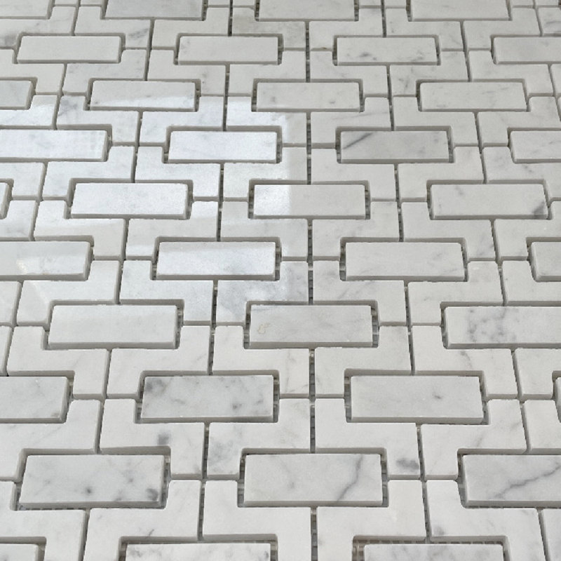 12" x 12" Marble Grid Mosaic Wall & Floor Tile