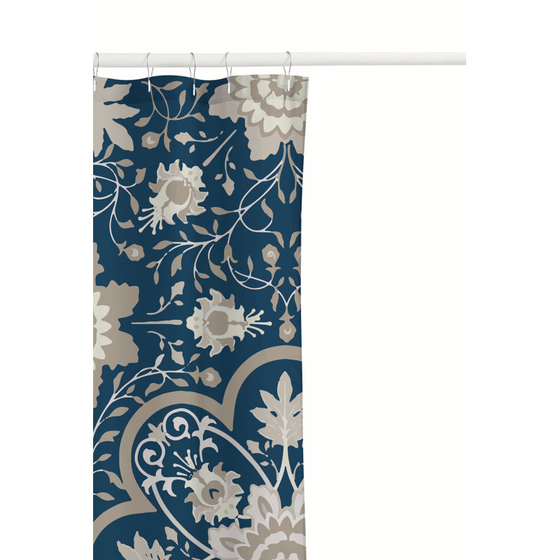 Skyler Ultra-Thin Lightweight Shower Curtain, Navy