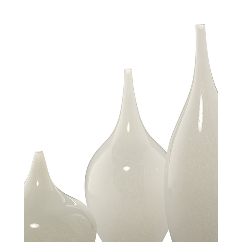 Nymph Handmade Glass Table Vase, White