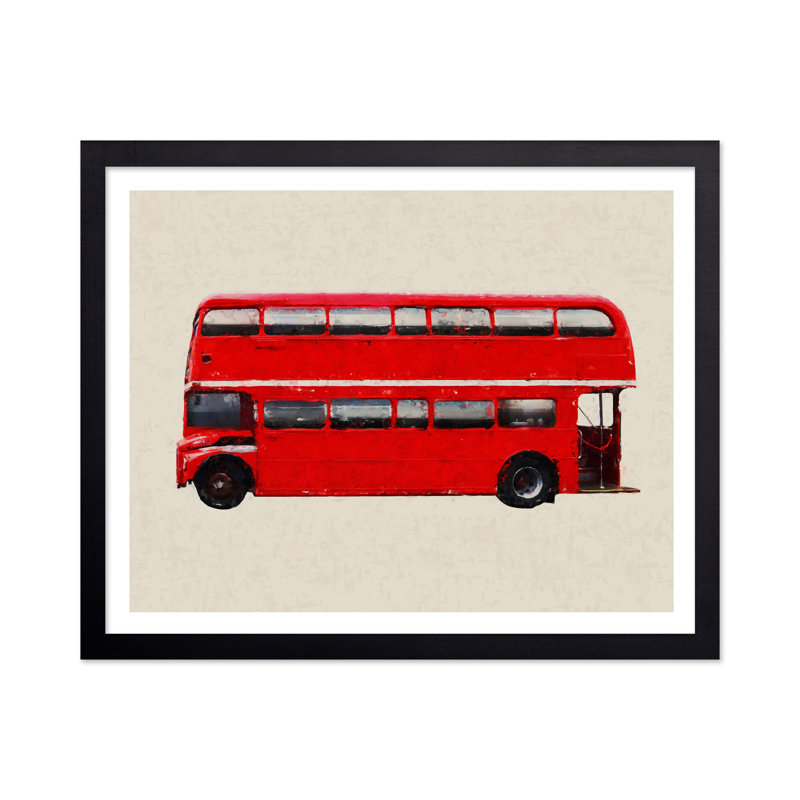 Autobus à deux étages, Black Framed, Poster, 24"H x 32"W