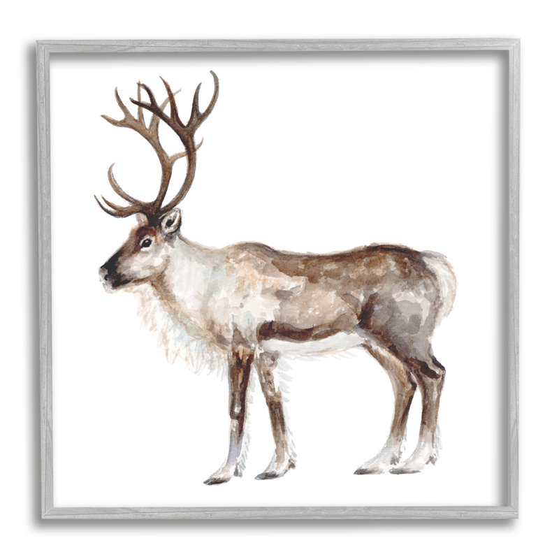«Reindeer Wild Animal Children Nursery» par Fox Hollow Studios - Peinture, Estampe numérique Farmhouse