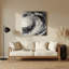 «Lyrical Abstraction 43», art mural en métal gris-1738982133
