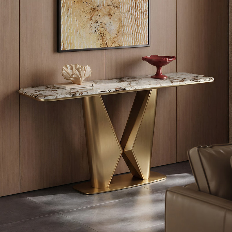Console Italian Minimalist, 33.5" H x 63" W x 13.8" D