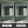 Brendyn Recessed or Surface Mount Framed LED Medicine Cabinet with Mirror and 3 Shelves, LED Lighting, Defogger, Memory Function