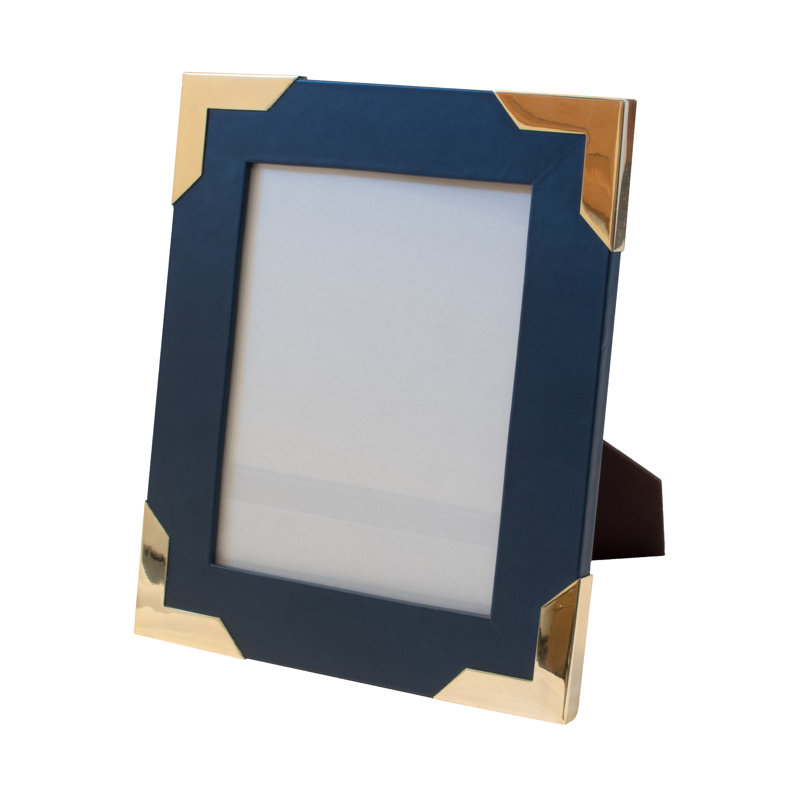 Derby Leather Single Picture Frame, 10" x 8", Blue
