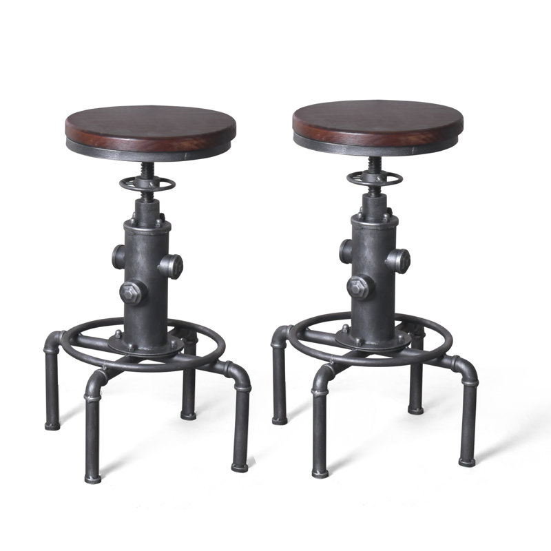 Tabouret de bar Dicot, Brun foncé / bronze industriel, 2