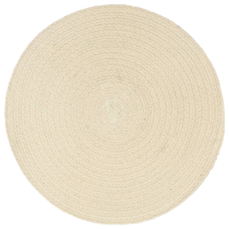 Billingsy Cotton Solid Colour Round Placemat, Natural