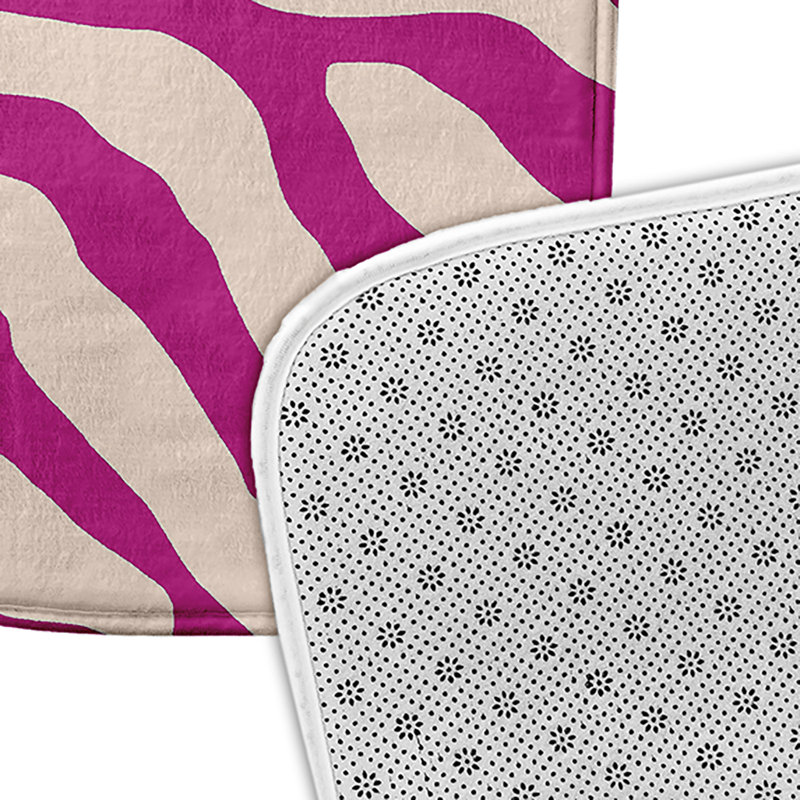 Tapis de bain Flora and Fauna, L 21 po x L 34 po, Rose