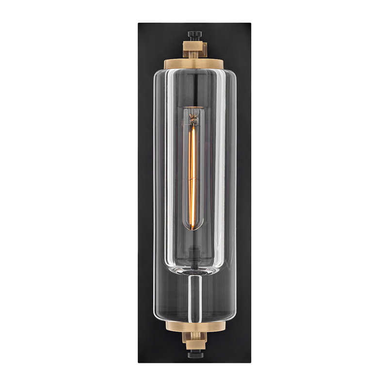 Hinkley Lourde Outdoor Wall Mount Lantern, Black