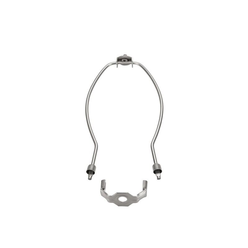 Faîteau de lampe, H 7 po x l 5,5 po x P 0,8 po, Nickel satiné