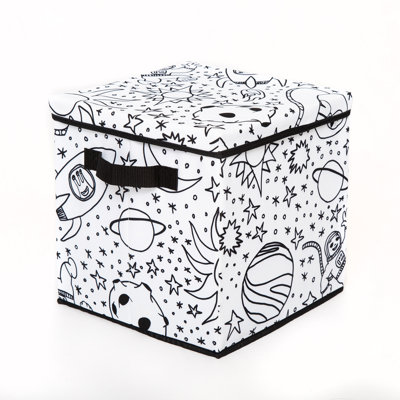 Baum Fabric Decorative Bin In Black,white