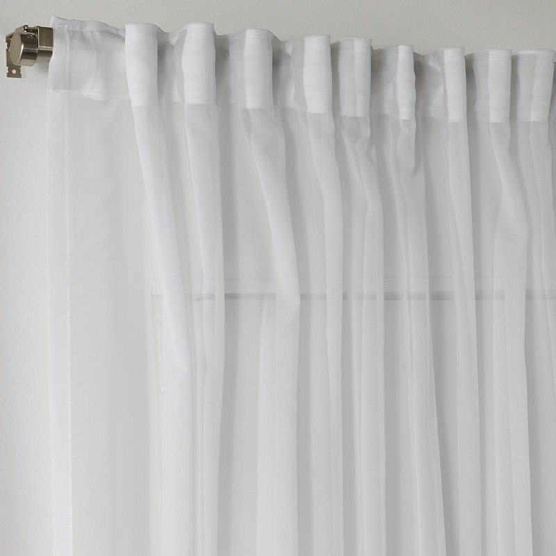 Maretti Semi Sheer Curtain, 295cm Width x 280cm Drop, White