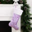Chaussette de Noël 20 "à flocons de neige scintillants avec manchette en fausse fourrure blanche-14476530