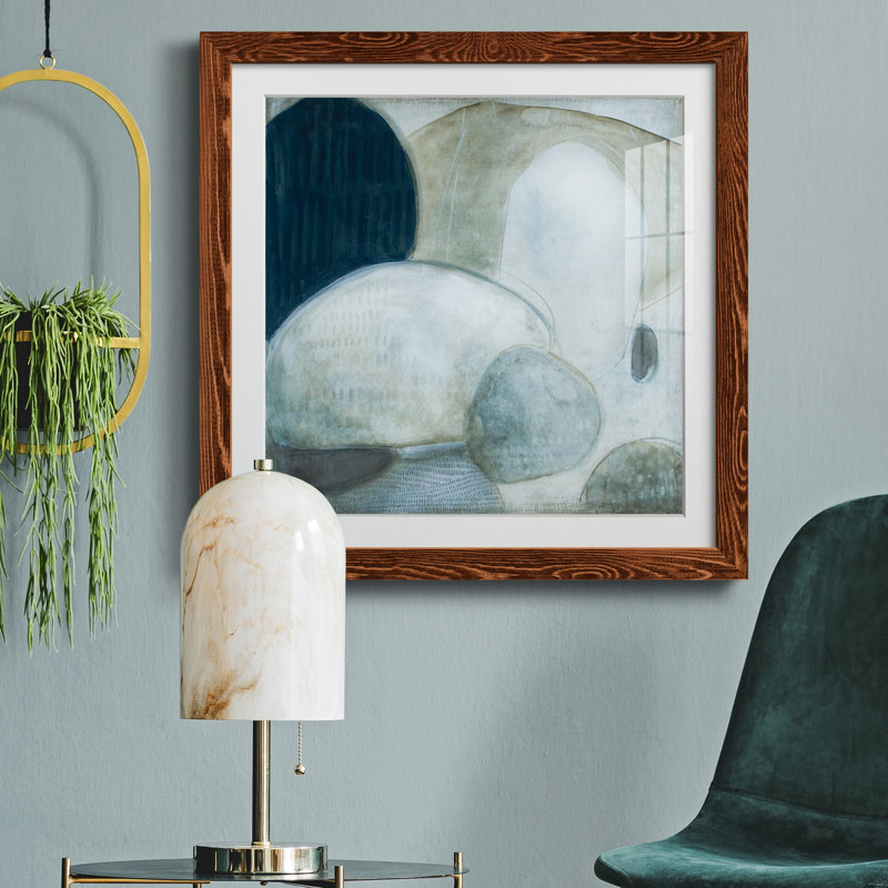 Aucune pierre non retournée - peinture encadrée, H 20 po x l 20 po x P 1,5 po, Érable encadré