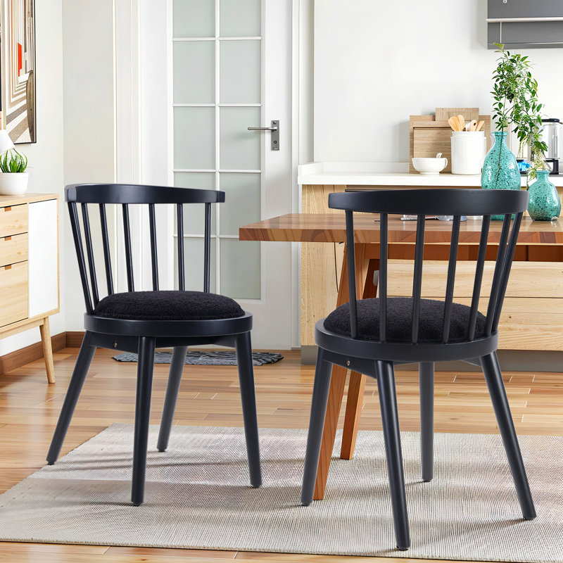 Pelaga Boucle Upholstered Side Chair, Black