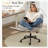 Criss Cross Chair With Wheels, Armless Wide Seat Adjustable Swivel Mid Back Computer Task Vanity Home Office Desk Chair