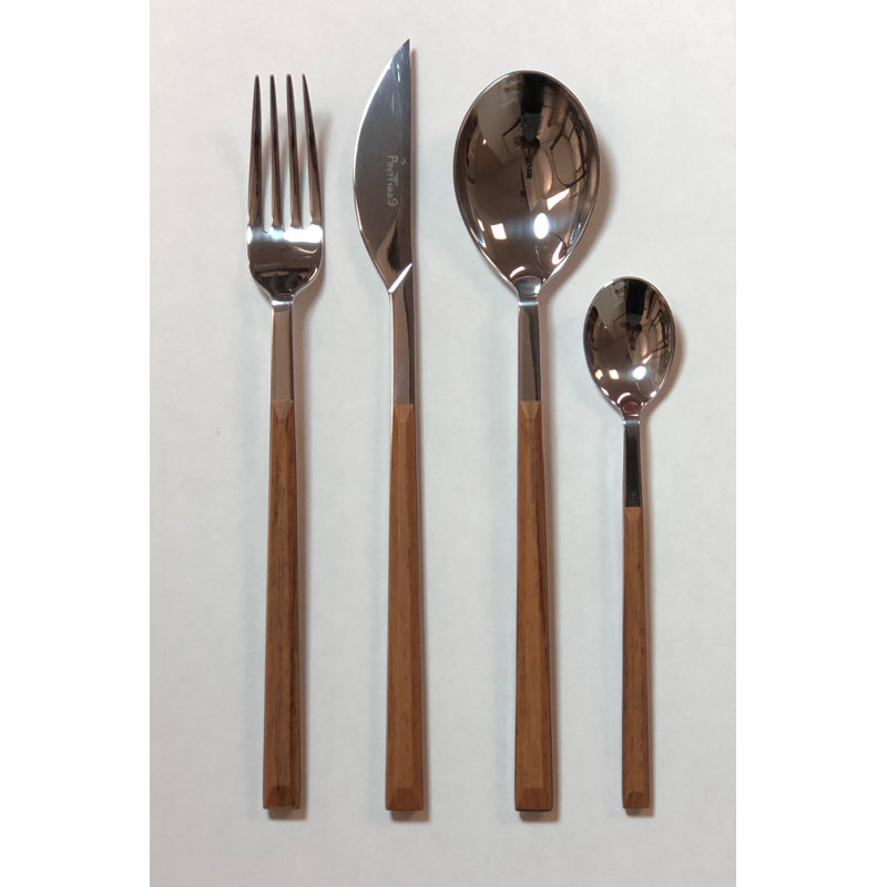 Sushi Queen 24 Piece Flatware Set, Service for 6, Mahogany