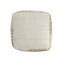 Pouf cubique en mélange de jute tissé à la main