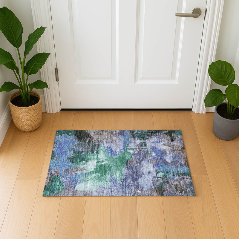 Premium Machine Washable Bucz AMF1738 Modern Rug, Rectangle 1'8" x 2'6"