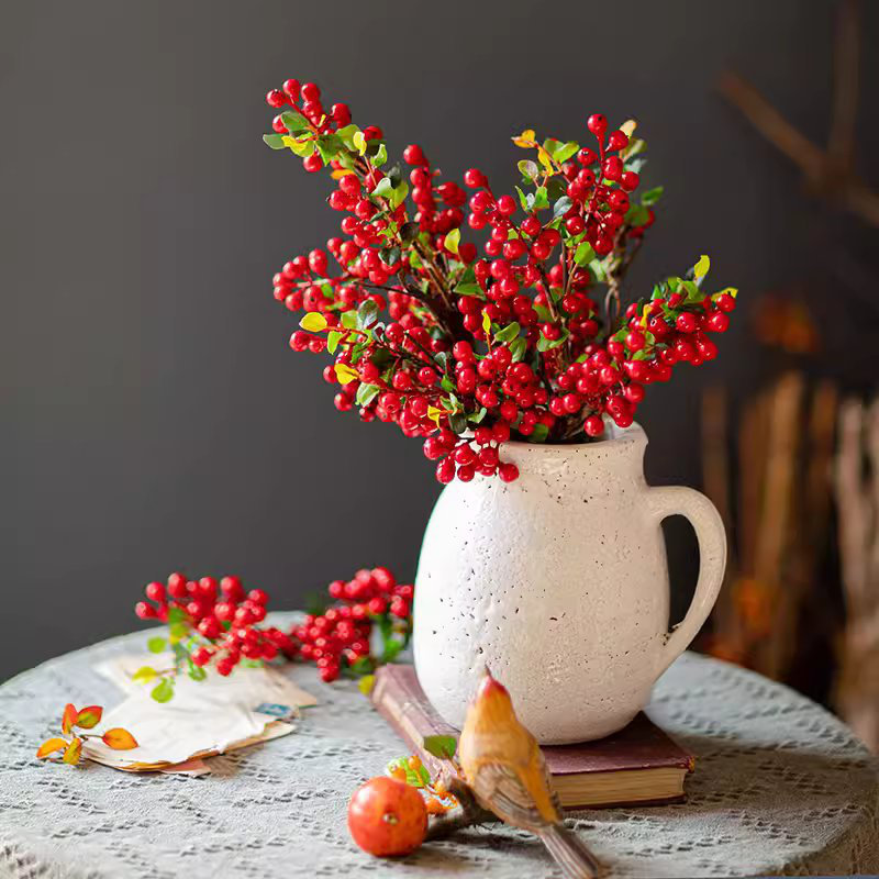 Tige de fruit artificiel, Rouge, 1