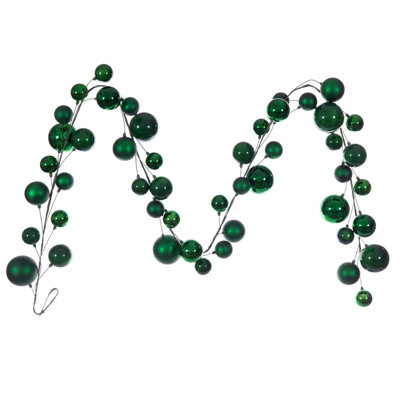  10' Green Ball Branch Garland