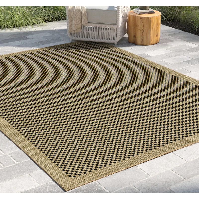 Stain Area Rug - 2.7 Ft. X 7.3 Jute/black, For Mobile Homes Polypropylene 2 7 In. 3 , , Home Use