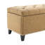 Repose-pieds de rangement de 47,5 po, banc de rangement avec charnière de sécurité, repose-pieds capitonné en lin pour le salon, le vestibule, le couloir, le repose-pieds et le support 500 lb-987988973