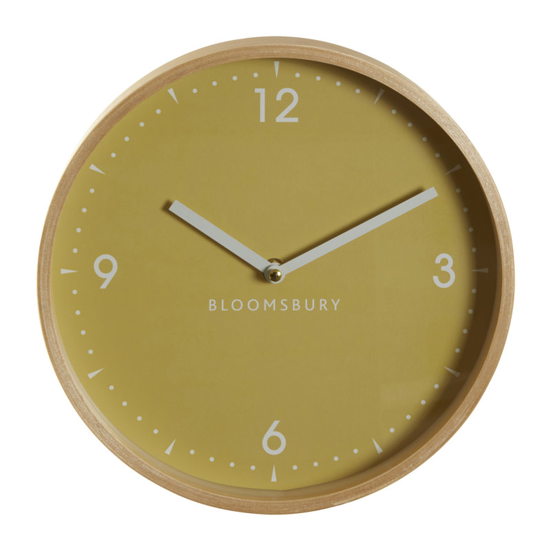 Athol Wood Wall Clock, Yellow
