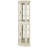 Lighted Corner Curio Cabinet - Glass Display Shelf With Tempered Glass Doors, Adjustable Shelving, And Included Bead Bulb - Ideal Bar Cabinet For Home Decor- White-848212093