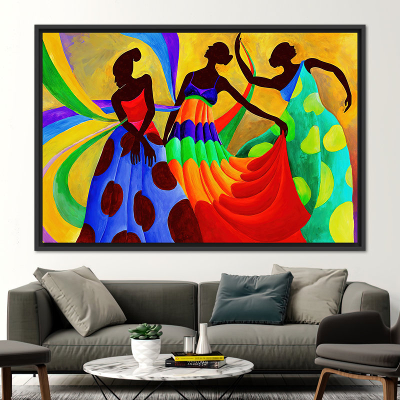 Print on Canvas, 60 cm H x 90 cm W, Black Floater Framed