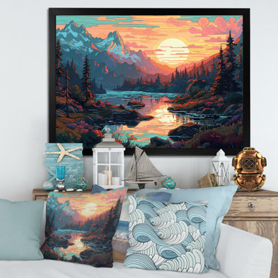 «Quercia Rainbow Sky Shining On Lake II», reproduction sur toile