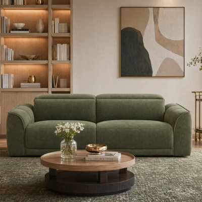 79.5'' Zero Wall Power Recliner Sofa With Adjustable Headrest And Easy-Clean Chenille Fabric