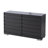  Farmhouse 2 Piece Queen Bedroom Set, Platform Bed And 6 Drawer Dresser, Black-594345215-594345210