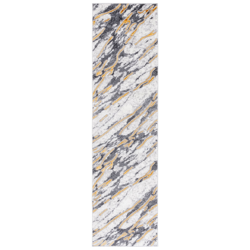 Loreatha Performance Performance Abstract Rug, Runner 2'2" x 8'