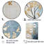 «Gold and Blue Trees Harmony», reproduction sur toile encadrée-469396124-372503171