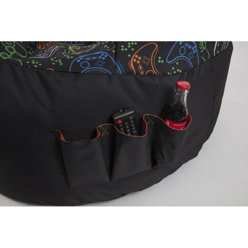 Gaming Controller Standard Classic Bean Bag, Black/Green 100% Polyester