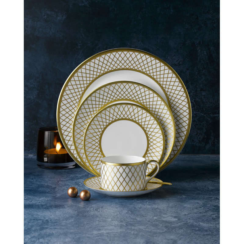Majestic Handmade Bone China Dinner Plate, Mint Green