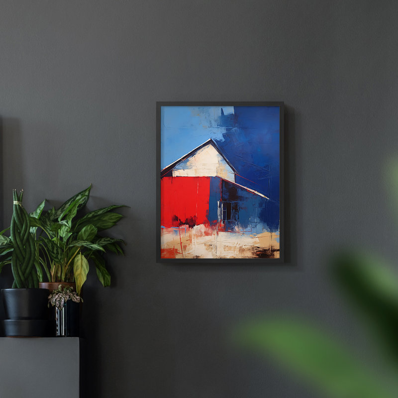 Paysages série CXII - reproduction encadrée de qualité supérieure - prête à être accrochée - aucun clou requis